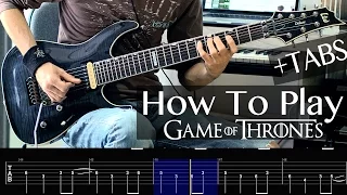 ♫ How To Play - Game Of Thrones on Guitar (Tabs included)