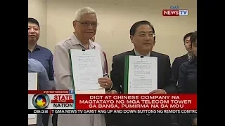 DICT at Chinese company na magtatayo ng mga telecom tower sa bansa, pumirma na sa MOU