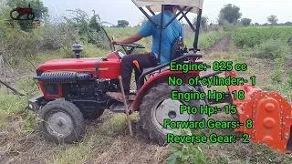 Eicher 188 mini tractor with  3.5 feet Agristar rotary tiller