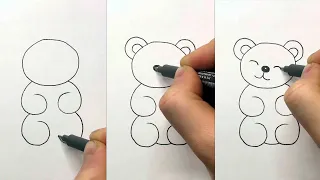 Как нарисовать МИШКУ за 1 минуту