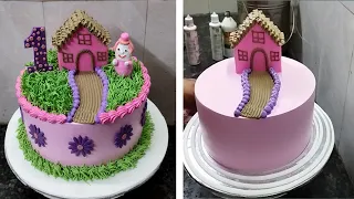 So Beautiful Birthday Cake Design |Little Baby House Cake |Birthday House Cake Decorating