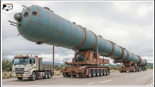 On the Road with Giants: A Journey into Oversized Load Truck Transport of Industrial Machinery