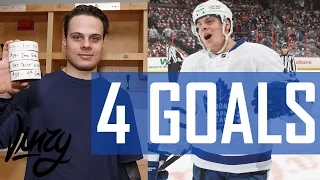 AUSTON MATTHEWS SCORES 4 GOALS IN NHL DEBUT! FIRST IN NHL HISTORY
