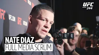 Nate Diaz full media scrum "I was never after a belt, I just wanted a fight!"