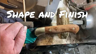 Shaping a Chef’s Knife handle, knife handles for beginners, kitchen knife handle