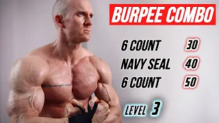 Navy Seal Burpees Combo 🔥 Best Bodyweight Chest Workout (apartment workout)