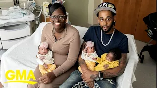 Mom gives birth to triplets few years after having twins