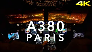 A380 NIGHT LANDING 4K