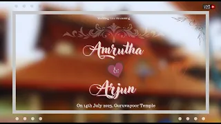 Amrutha with Arjun Wedding Live Streaming