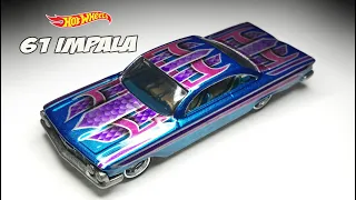 61 Impala Diecast Custom Hot wheels Airbrush Lowrider