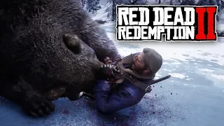 MAULED BY A BEAR in Red Dead Redemption 2!