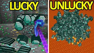 LUCKIEST vs UNLUCKIEST Minecraft Moments