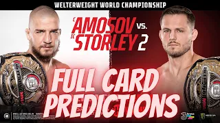 BELLATOR 291 AMOSOV VS. STORLEY 2 FULL CARD PREDICTIONS!