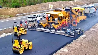 World Amazing Modern Road Construction Machines, Incredible Fastest Asphalt Paving Equipment Machine