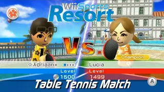 Wii Sports Resort - Table Tennis Match: vs Champion Lucia (All Stamps)