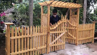 Build Pallet Fence Tutorial - How To Make A Simple Pallet Wood Picket Fence