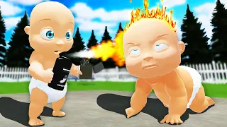 Babies make Custom Flamethrower by accident... (Whos Your Daddy)