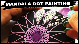 Mandala Dot Painting How To Paint Stones Rocks Dotting Artist Tutorial Art Mandalas #mandala #art