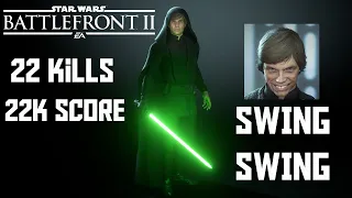 Star Wars Battlefront 2 - Solo Carry with Luke Skywalker in Heroes Vs Villains