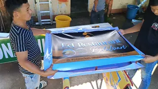 Full Video Signages Making Process 3x2 DOUBLE FACE SIGNAGE