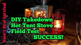 196. BEST DIY Hot Tent / Pack Stove - Field Test SUCCESS