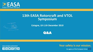 Q&A  - EASA Rotorcraft & VTOL Symposium 2019