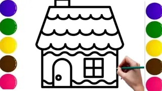 how to draw a house easy, house drawing simple, house drawing for kids