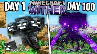 I Survived 100 Days as a WITHER in Minecraft