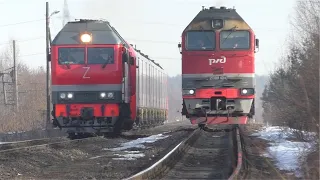 Разнообразие подвижного состава на псковском ж/д узле. Любятовская жд развилка