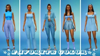 Can You Tell What My Favorite Color Is From This Lookbook? 💙 | Lookbook Challenge | THE SIMS 4