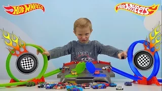 Трек ХОТ ВИЛС Опасный Рикошет и много МАШИНОК - HOT WHEELS REBOUND RACEWAY