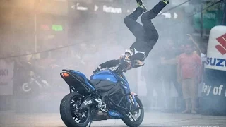 Suzuki Gixxer 2018 Launch with Stunt Rider - ARAS GIBIEZA