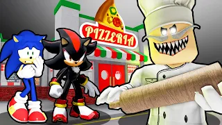 SONIC AND SHADOW VS ESCAPE PAPA PIZZA PIZZERIA IN ROBLOX