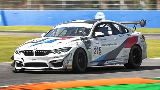 BMW M4 GT4 Testing at Monza Circuit: Accelerations, Downshifts & Sound!