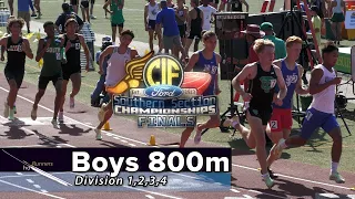 2022 TF - CIF-ss FINALS - 800 Meters (Boys, all 4 divisions)