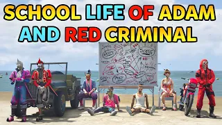 School Life Of Adam And Red Criminel | Gta x Freefire In Telugu | Comedy Episode #16