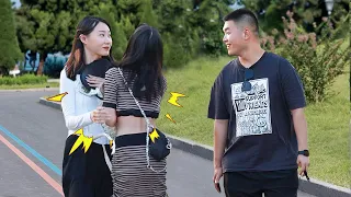 Two Girls Bump into Each Other While Staring at Men | Prank