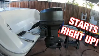 How to start an old two stroke boat motor after a while