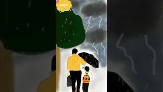 father love 💕#papa#love #viral #video #rain#barish