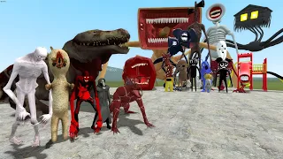 SCP MONSTERS VS ALL TREVOR HENDERSON CREATURES in Garry's Mod!