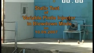 Pintle rocket injector test
