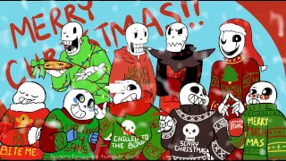 Christmas Party AU Part 1 (The One Where Fell Sans Turns off his Eye) (Undertale Comic Dub)