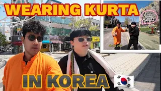 REACTION VIDEO: KOREAN WEARING INDIAN🇮🇳  DRESS IN KOREA🇰🇷 || INDIANS IN KOREA