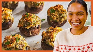 How To Make The Cheesiest Stuffed Mushrooms | Delish