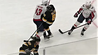 Tom Wilson ABSOLUTELY STEAM ROLLS Anton Blidh With This OPEN ICE HIT