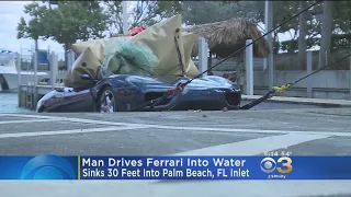 Video Shows Man Drive Ferrari Into Water At Palm Beach Inlet