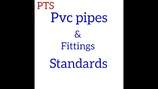 PVC pipes and fittings reference standards