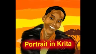 An illustration from A to Z ( African Style Portrait) - Krita Tutorial