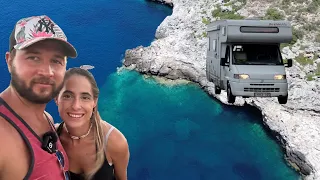 Hogyan Parkoljunk Görögországban Egy 7 Méteres Lakóautóval?🇬🇷 Foneas Beach