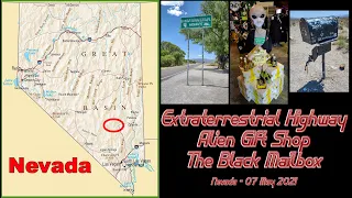Extraterrestrial Highway- Gift Shop & Black Mailbox - Nevada - 07 May 2021 - 4K